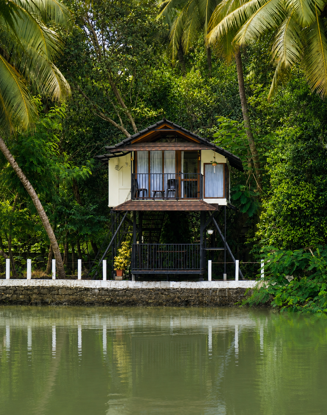 River Hut panoramic Kadalundi River view — Maleyam Homestay