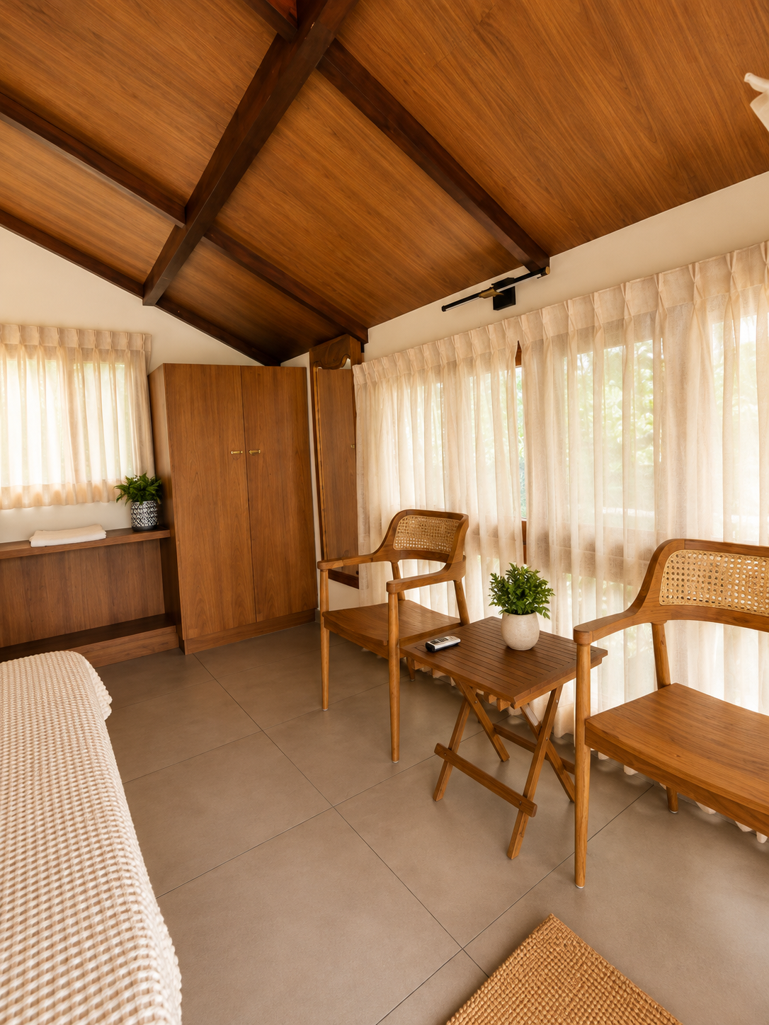 River Hut exterior view — Maleyam Homestay