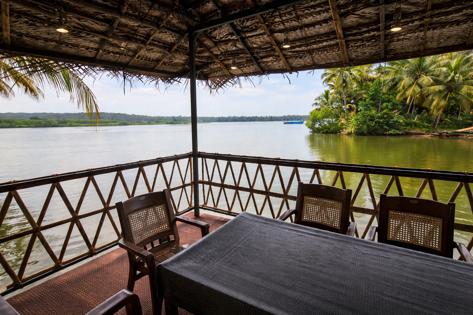 Peaceful outdoor spaces at Maleyam