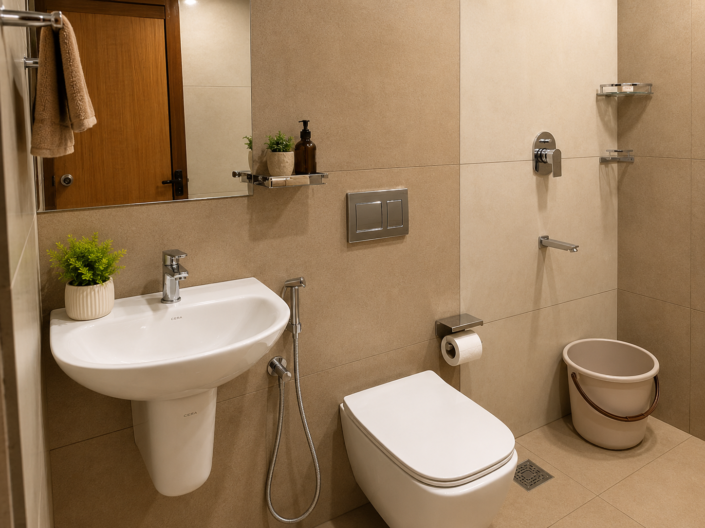 Sit-Out Room bathroom 1 — Maleyam Homestay